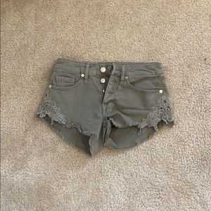 army green shorts
